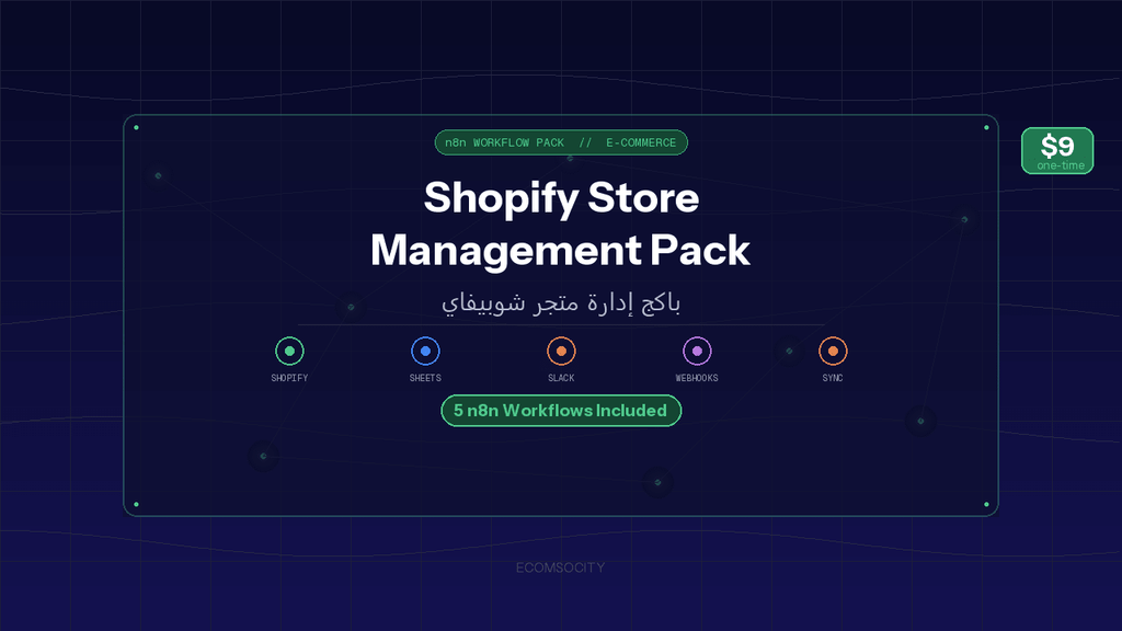 Shopify Store Management Pack | باكج إدارة متجر شوبيفاي - Ecomsocity